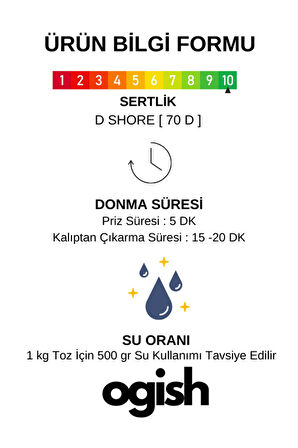 Premium Taş Tozu - Hızlı Donan Profesyonel Taş Tozu - Mumluk & Vazo Döküm Beton Harcı | 25 KG |