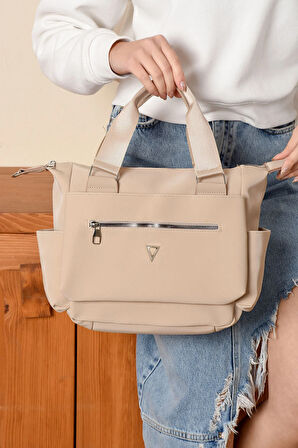 Kadın Kolon Askılı Elden Tutmalı Çok Cepli Çanta