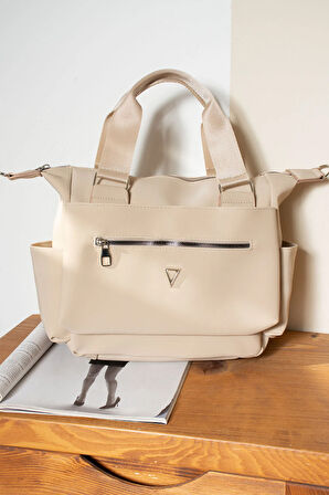 Kadın Kolon Askılı Elden Tutmalı Çok Cepli Çanta