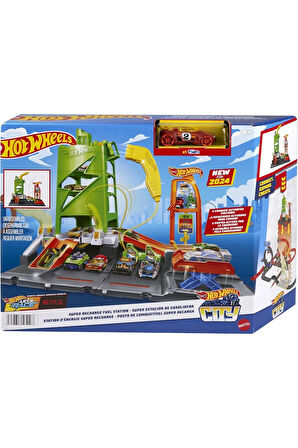 HTN79 Hot Wheels Elektrikli Araç Şarj İstasyonu Oyun Seti