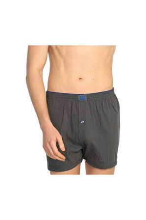 Erkek Lacivert Penye Düğmeli Boxer Paket 1'li