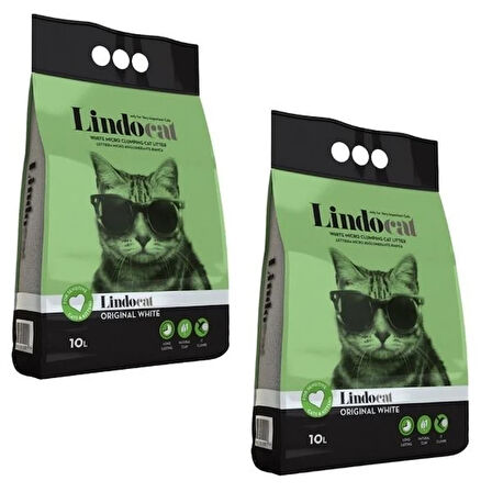 Lindocat Kokusuz İnce Taneli Kedi Kumu 10 L x 2 Adet