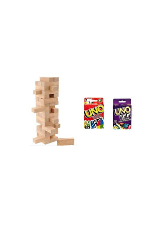 Jenga Uno Ve Unox Flip 3 Oyun