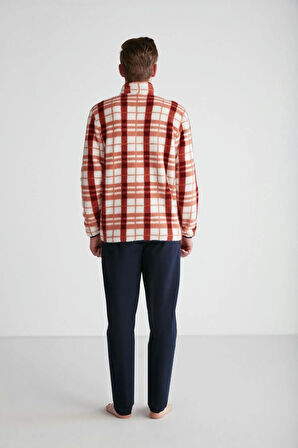 - Erkek Turuncu Polarlı Pijama Takımı 18754