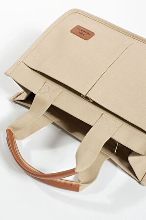 KANVAZ KUMAŞ ÜÇ GÖZLÜ BÜYÜK OMUZ ÇANTASI