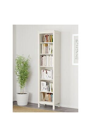 Hemnes Açık Kitaplık Beyaz Vernik 49x197 cm