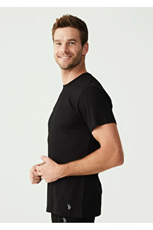 Erkek, Lisanslı, USPA, %47 Modal, %47 Pamuk, %6 Elastan, 2'li Yuvarlak Yaka Kısa Kol Atlet