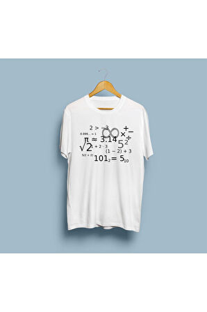Oversize Matematik Tasarım Unisex T-shirt