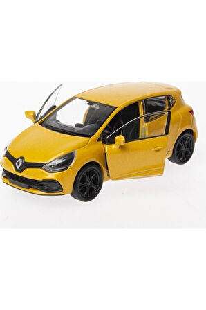 1:36 Ölçek Renault Clio Diecast Çek Bırak Model Araba (sarı)