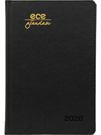 Ece Ajanda 14x20 cm Ajanda 2026 Kemer Siyah