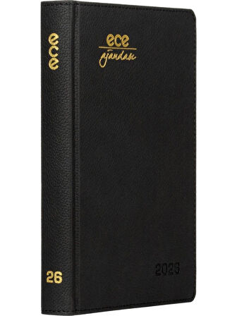 Ece Ajanda 14x20 cm Ajanda 2026 Kemer Siyah
