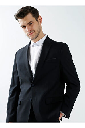 Normal Bel Regular Fit Lacivert Erkek Takım Elbise Tk1007000193