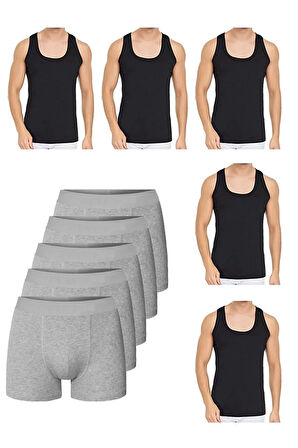 10 Parça Atlet Ve Boxer Takımı Ekonomik Paket 5 Boxer 5 Atlet