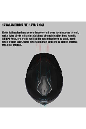Y.100r Baron Kapalı Motosiklet Kaskı