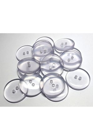 Şeffaf Düğme 20 Boy 1.27 Cm - 20 Adet ( Nevresim Düğmesi - Cam Düğme )