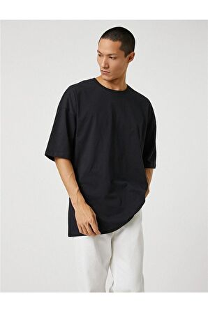 Y23 3sam10059hk Siyah 999 Erkek Jersey Pamuk T-shirt