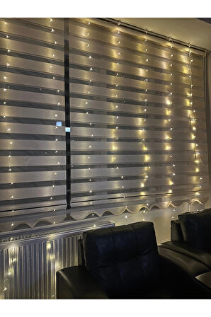 Perde Led 3mx3m Kumandalı 8 Fonksıyonlu 300 Ledli 10 Sarkıtlı Usb Girişli.