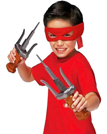 Teenage Mutant Ninja Turtles Raphael Kırmızı Maske ve Aksesuar Seti TU806001