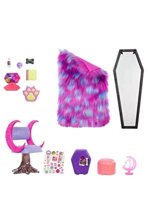 Monster High Clawdeen Wolf Yatak Odası Hhk64 Monster High Bebekler Orjinal Monster High Bedroom