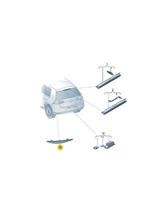 Vw Golf 7 2013-2017 Tampon Reflektörü Sol 5g0945105