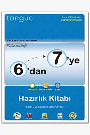 6'dan 7'ye Hazırlık Kitabı / Kolektif / Tonguç Akademi / 9786254222610