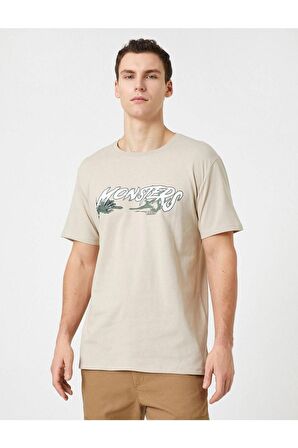 3sam10602hk Erkek T-shirt Bej