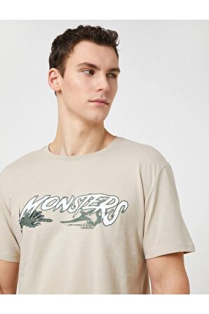 3sam10602hk Erkek T-shirt Bej