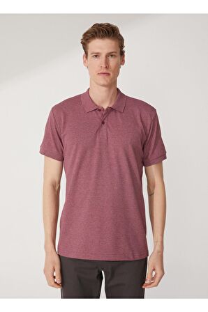 Süvari Polo Yaka Armürlü Koyu Bordo Erkek T-Shirt Ts1014000271