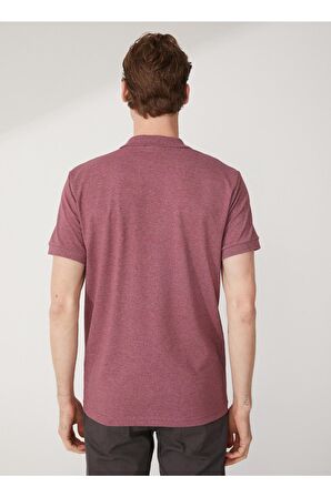 Süvari Polo Yaka Armürlü Koyu Bordo Erkek T-Shirt Ts1014000271