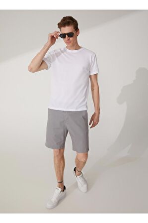 Süvari O Yaka Armürlü Beyaz Erkek T-Shirt Ts1014000278