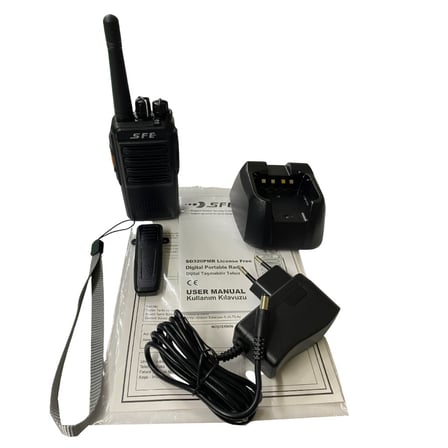 Sfe SD320 Dijital PMR 446 El Telsizi  - Yeni Tasarım Kısa Anten