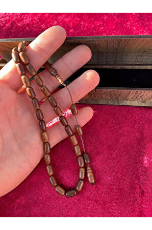 Hediyelik Özel Kutusunda Kahverengi Püsküllü Kuka Tesbih Kahverengi