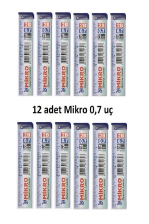 Mikro Min Kalem Ucu 0.7 Uc 2b Dereceli Cetvelli - 12 Li Paket