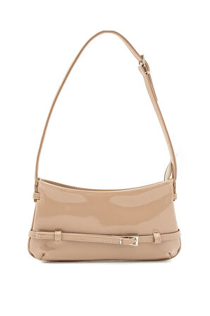 Kemer Detaylı Rugan Retro Çanta