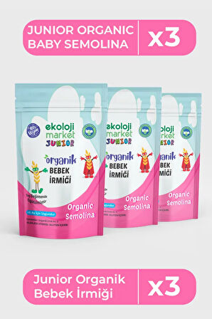 Organik Bebek İrmiği 250 Gr 3 lü Paket  Organic Baby Semolina 250 Gr 3 pack