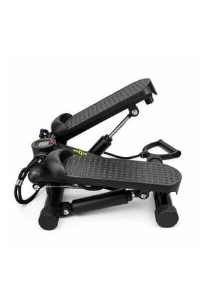 Direnç Lastikli Mini Stepper Egzersiz Aleti – Kaymaz Pedallı, Çift Amortisörlü, LCD Dijital Göstergeli