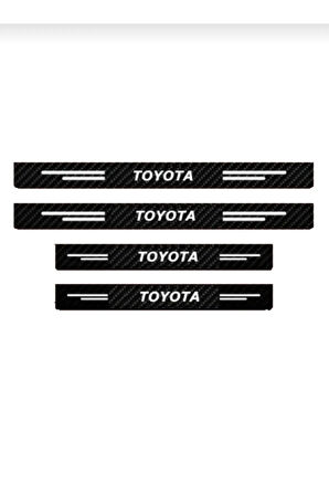 knspt seri001  Toyota Corolla Bağaj ve Kapı Eşiği Karbon Sticker (5Lİ SET)