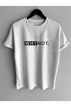 Unisex Siyah Oversize Baskılı T-shirt