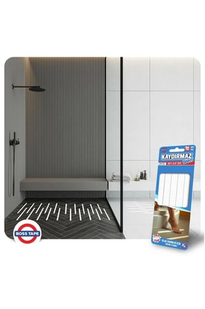 Boss Tape Banyo Küvet Duşakabin Zemin Yer Kaydırmaz Bandı - Süper Güçlü Yapıştırıcı