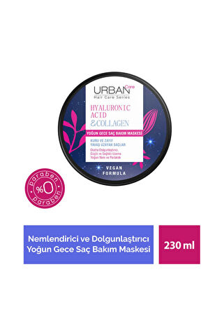 Hyaluronic Acid & Collagen Yoğun Gece Saç Bakım Maskesi