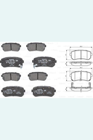 0986494140 Arka Fren Balata Takımı Rio (05-) Ceed Cerato Pıcanto Uyumlu