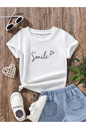 Çocuk Tişört Smile Baskılı
