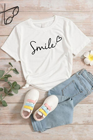 Çocuk Tişört Smile Baskılı