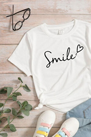 Çocuk Tişört Smile Baskılı