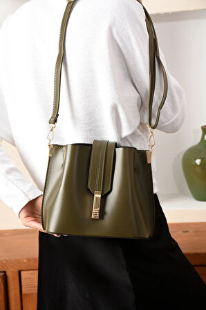 Kadın 3 Bölmeli Elden Tutmalı Omuzdan Asmalı Kaliteli Çanta