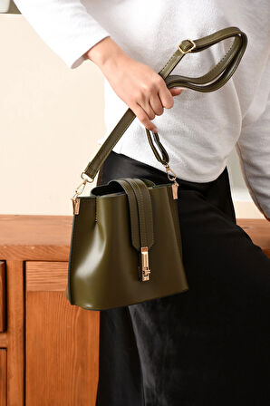 Kadın 3 Bölmeli Elden Tutmalı Omuzdan Asmalı Kaliteli Çanta