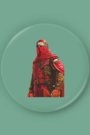 Filistin Temalı 4'lü Rozet Seti-3