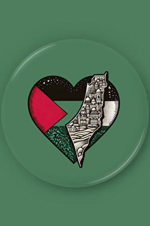 Filistin Temalı 4'lü Rozet Seti-3