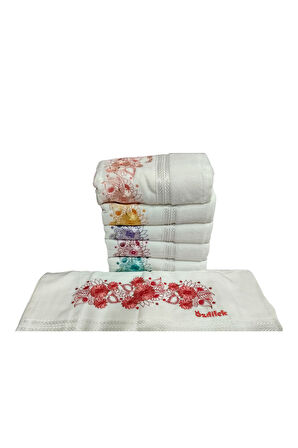 Özdilek 6 Adet Açelya Nakışlı Havlu Model 22-06