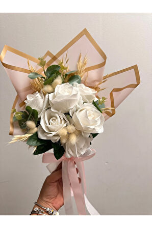 5 güllü çiçek demeti yapay çiçek